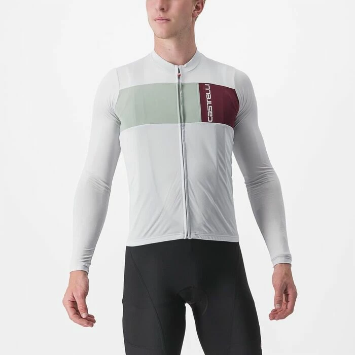 Maillot Manche Longue Castelli Prologo 7 Homme Gris/Vert 2023 5 Maillot Manche Longue Castelli Prologo 7 Homme Gris/Vert 2023 – Image 5