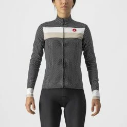 Maillot Manche Longue Castelli Volare Femme Noir/Blanc 2023