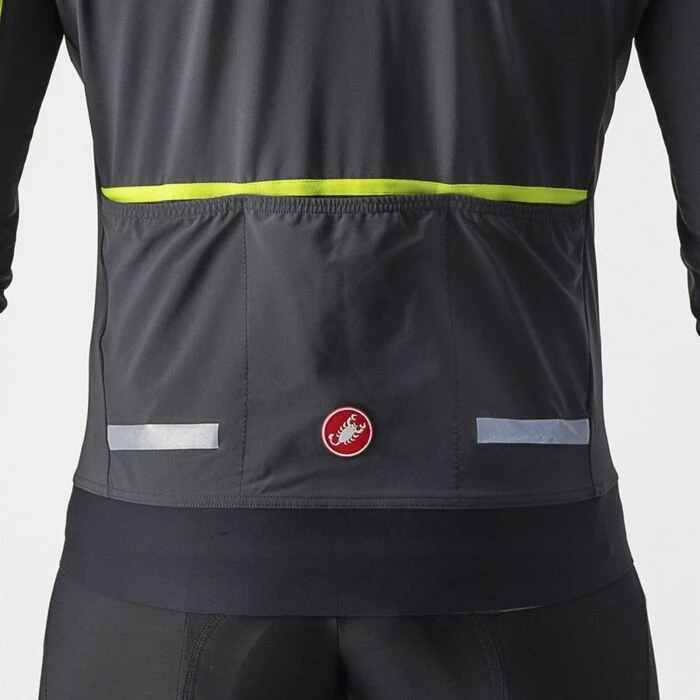 Veste Manche Longue Castelli Flight Air Gris Foncé/Lime 2023 2 Veste Manche Longue Castelli Flight Air Gris Foncé/Lime 2023 – Image 2