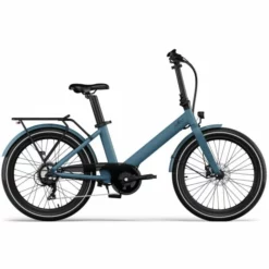 Vélo Semi Pliant Eovolt Evening 24 Pouces Bleu Océan