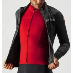 Veste Manche Longue Castelli Squadra Stretch Noir 2023 -Promos Vélos Urbains Boutique squadra stretch noir gris 3 700x700 3